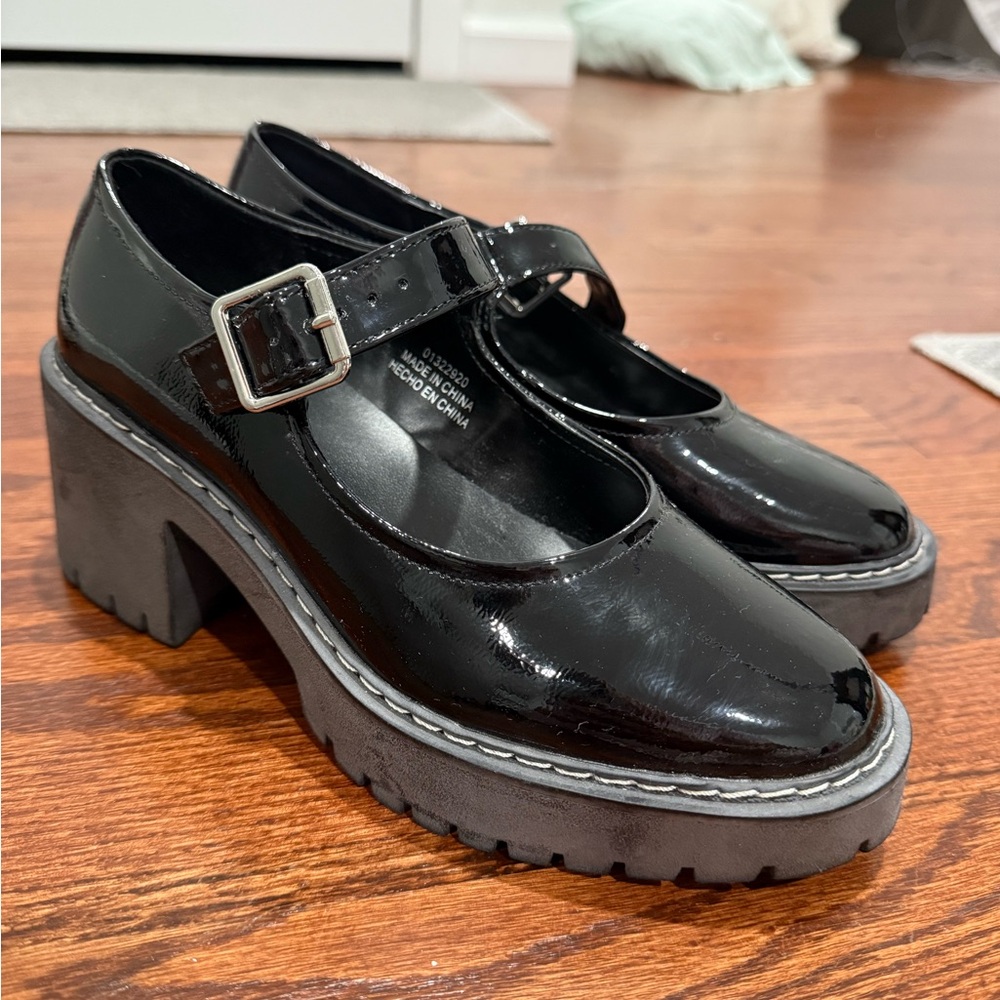 Black Mary Jane Platform Shoes